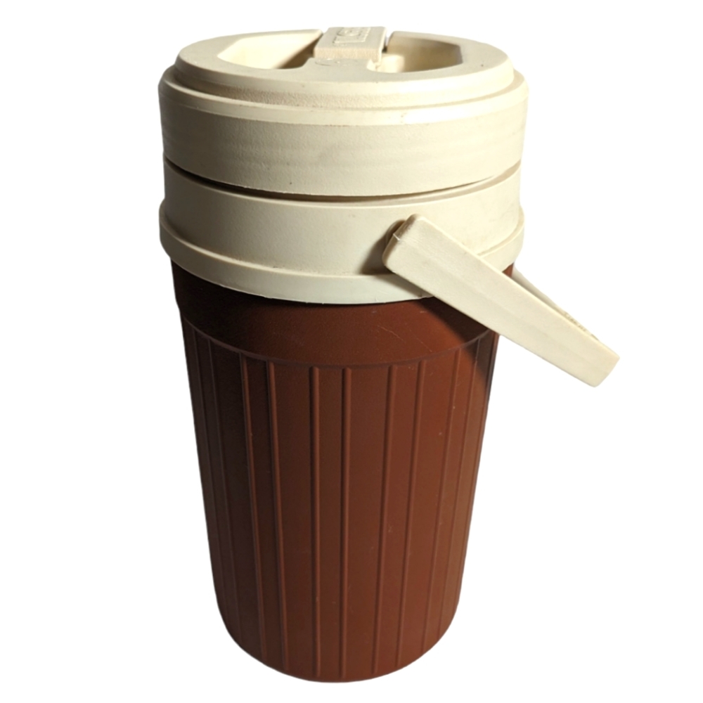 Vintage Brown and Tan Fiesta Drink Container Bottle Jug